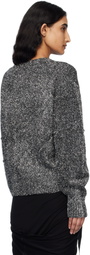 Helmut Lang Silver Apex Lurex Crew Sweater