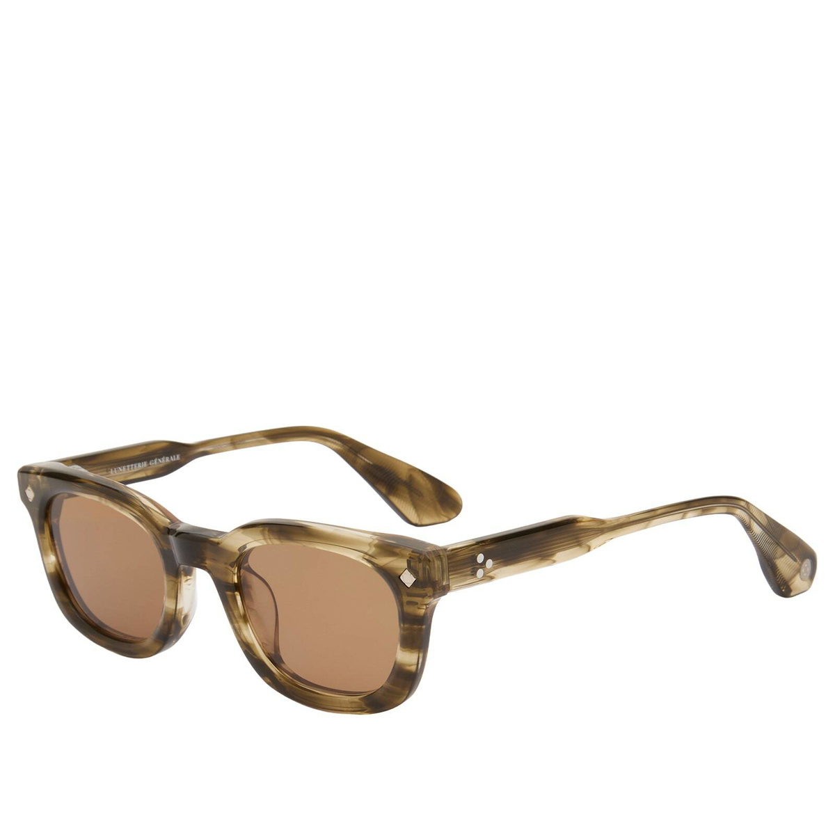 Lunetterie Générale One More Night Sunglasses in Olive/Palladium 