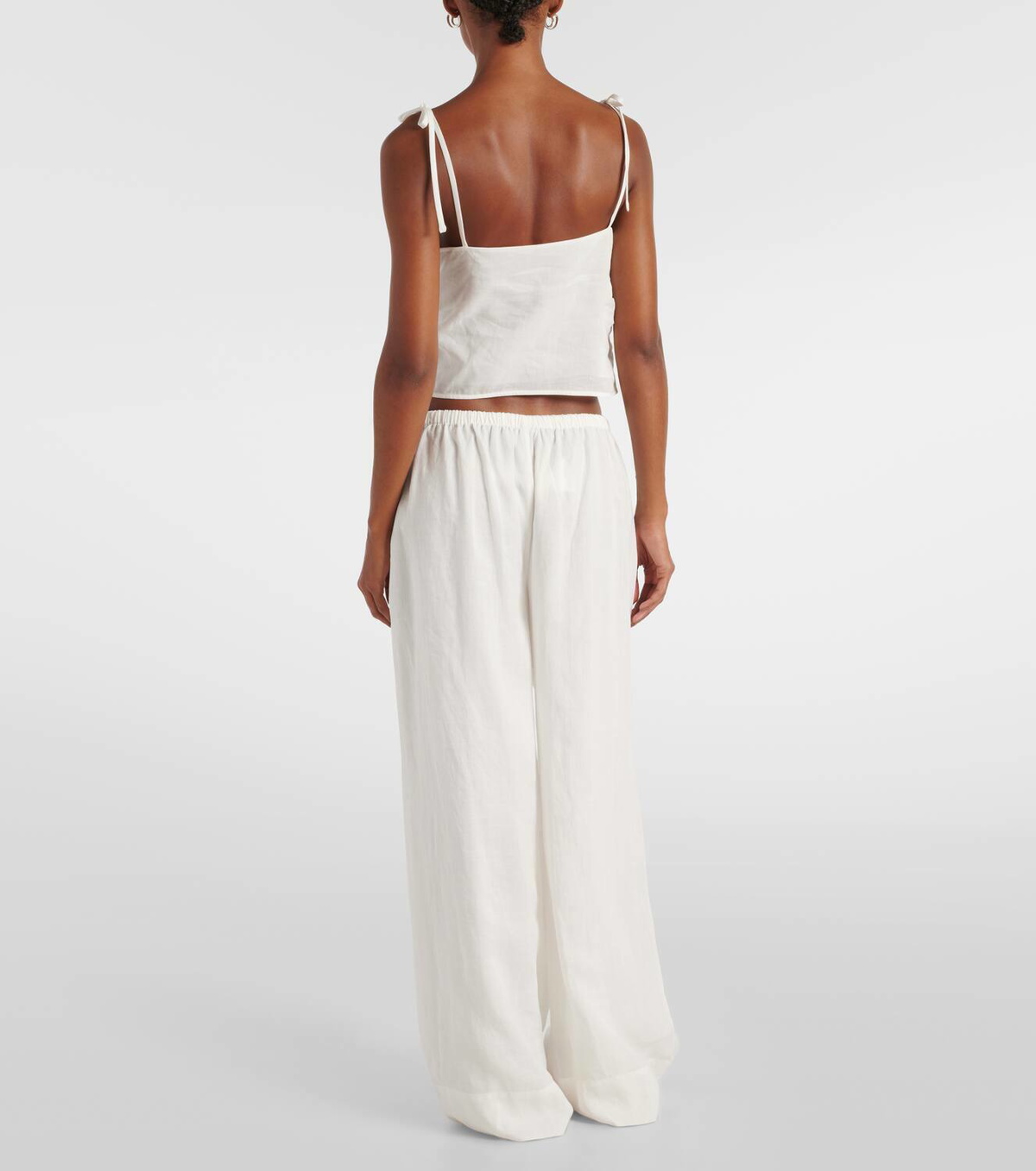 SIR Rosalia mid-rise ramie wed-leg pants