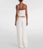 SIR Rosalia mid-rise ramie wed-leg pants