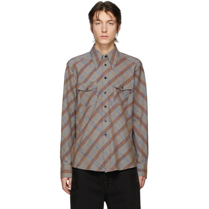Photo: Lemaire Grey Check Wester Shirt