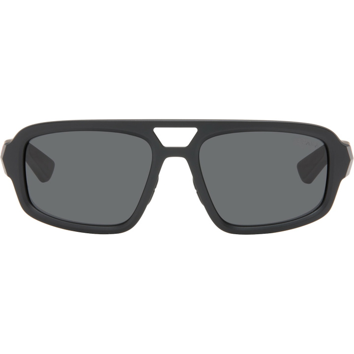 Photo: Prada Eyewear Black Linea Rossa Sunglasses