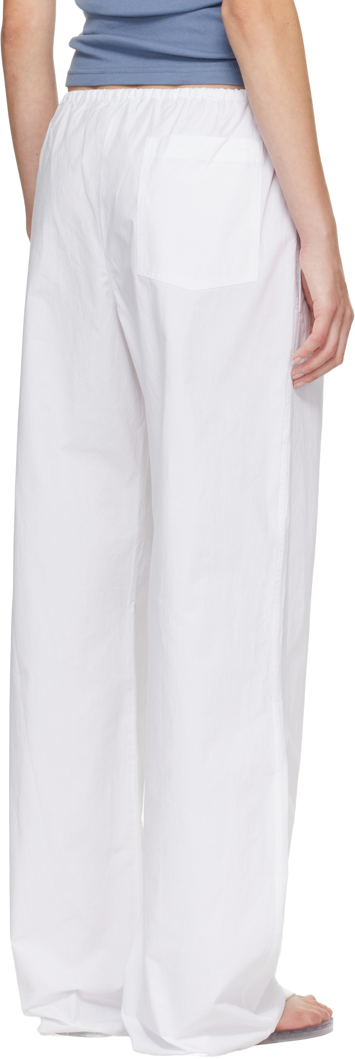 Matteau White Drawcord Trousers