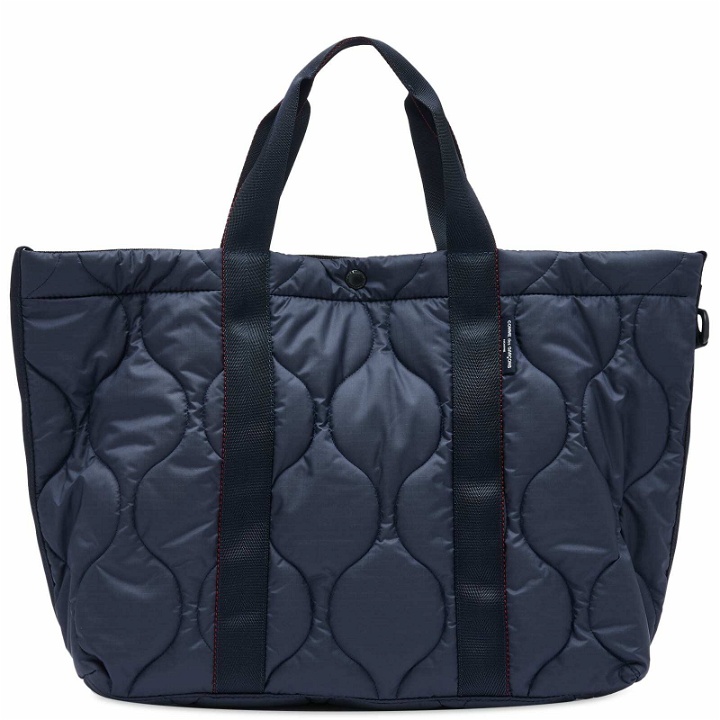 Photo: Comme Des Garçons Homme Men's Quilted Tote Bag in Navy