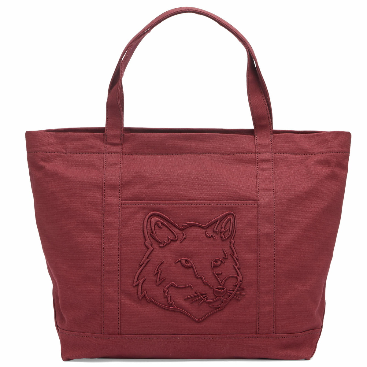 MAISON KITSUNE★Fox Head Large Tote Bag トートバッグ Redstar Maison Kitsuné Women's Fox Head Large Tote Bag in Redstar