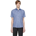 Tiger of Sweden Blue and Navy Striped Fonzo Shirt