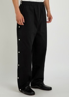 Bode Tear-away Straight-leg Twill Track Pants Black