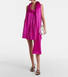 Loewe Sash silk satin minidress