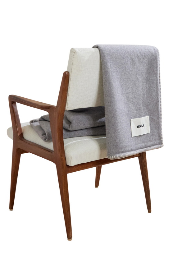 Photo: TEKLA - Logo-Appliquéd Wool Blanket