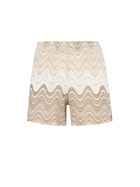 MC2 Saint Barth Woman Rachel Knit Fabric Pull Up Shorts Meave