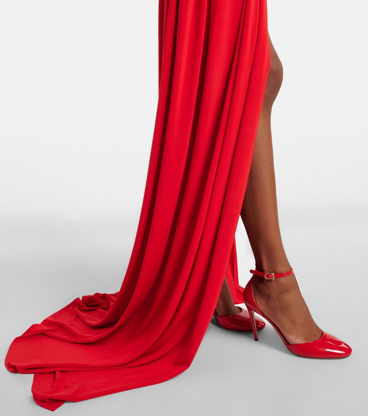 Stella McCartney Draped crêpe jersey bustier dress
