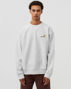 Carhartt Wip American Script Sweatshirt Grey - Mens - Sweatshirts