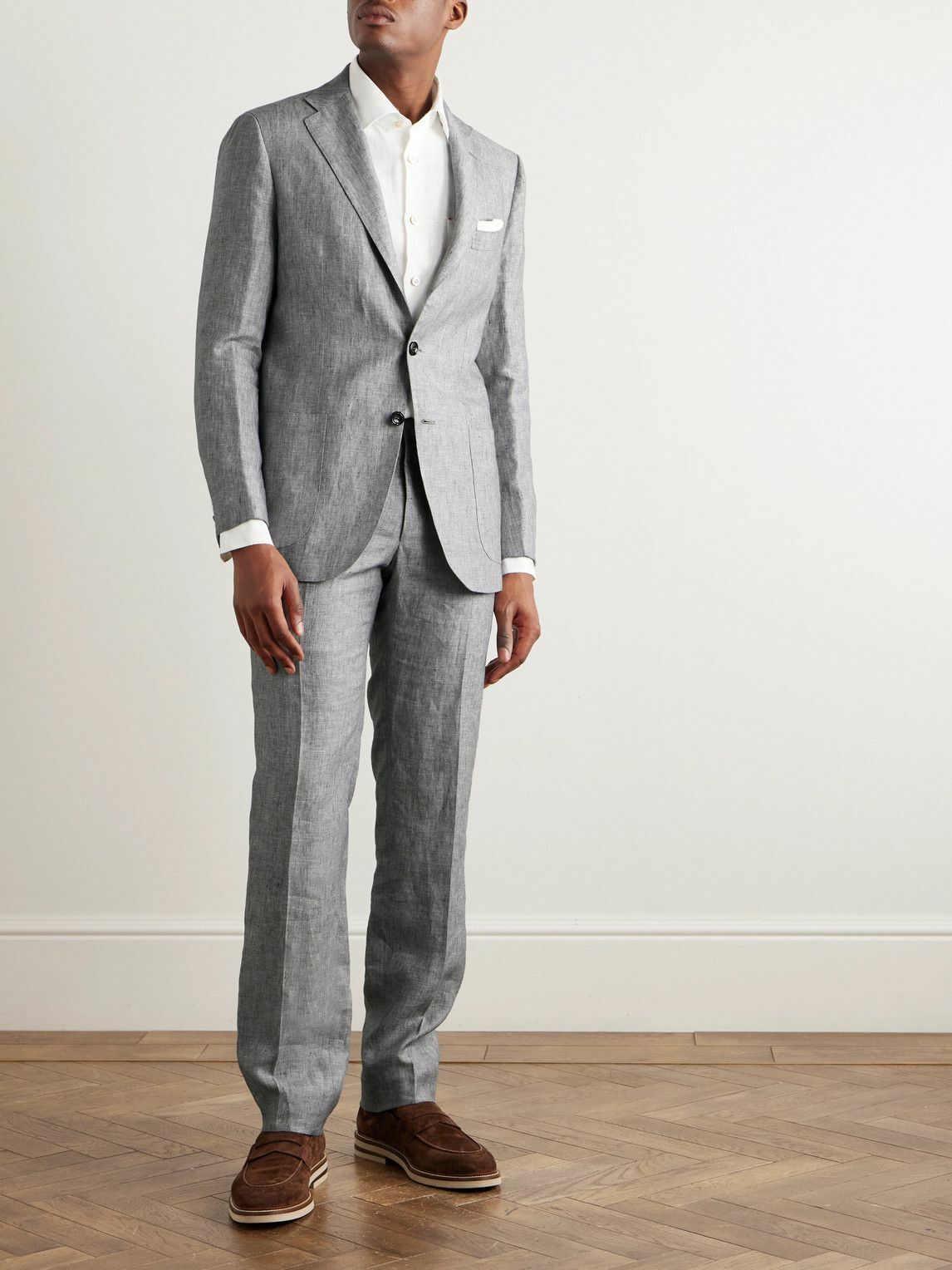 Kiton - Linen Blazer - Gray