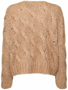 BRUNELLO CUCINELLI - Mohair Blend Braided Knit Sweater
