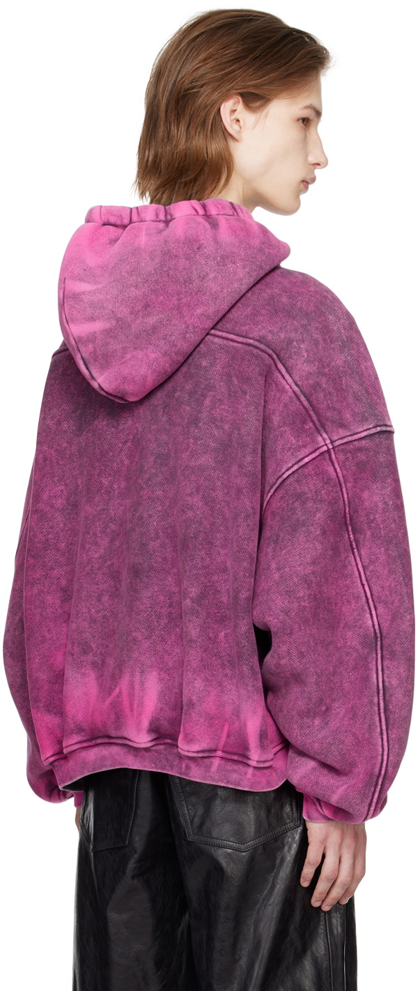 Alexander Wang Gray Oversized Embroidered Logo Hoodie