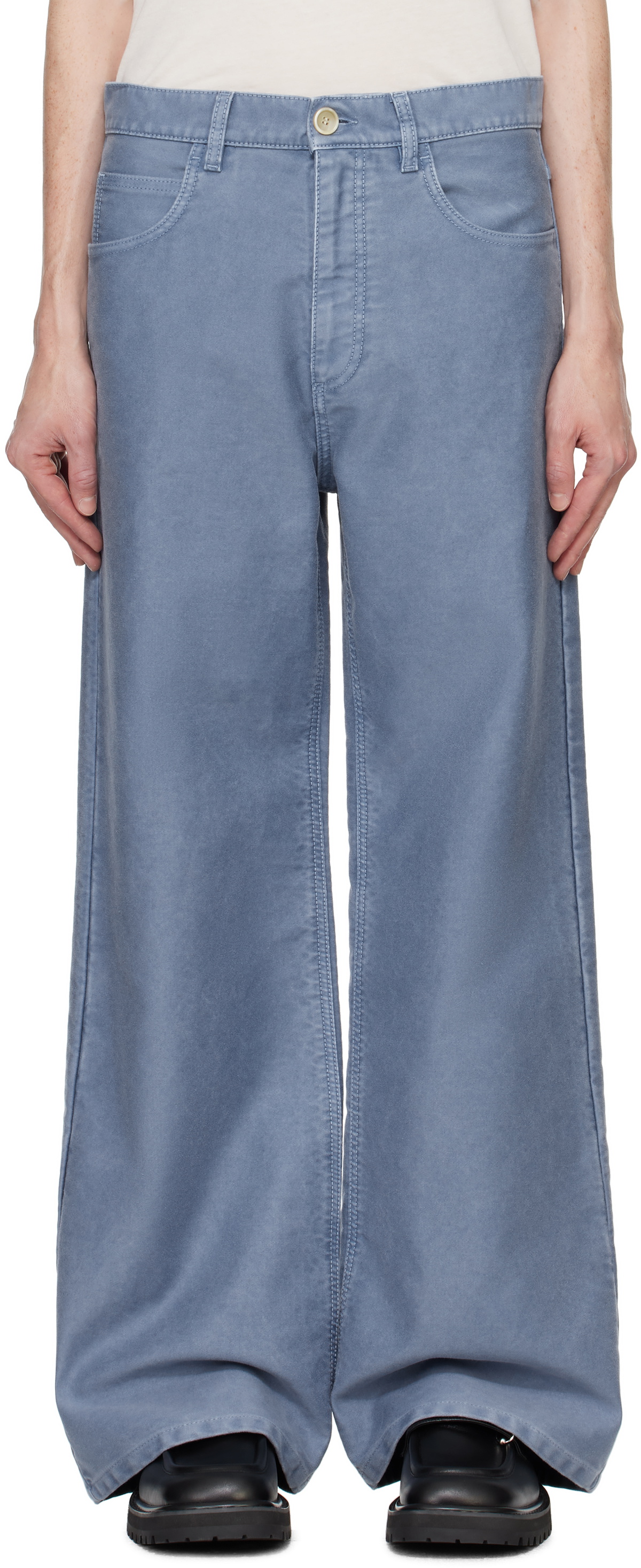 【希少】MARNI / OVERDYED WIDE DENIM Marni Blue Overdyed Jeans Marni