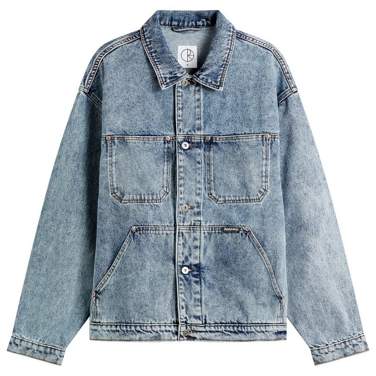 Polar Skate Co. Men's Patrik Denim Jacket in Heavy Washed Blue