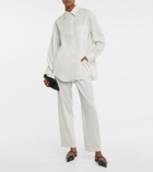 The Frankie Shop - Lui striped crêpe shirt