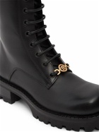 VERSACE - 35mm Leather Combat Boots