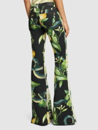 ROBERTO CAVALLI Printed Mid Rise Flared Pants