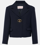 Valentino Crepe Couture cropped blazer