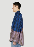 VETEMENTS Bleached Flannel Shirt male Blue