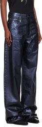 AMIRI Navy Coated Denim Carpenter Jeans