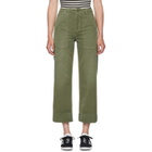 Amo Khaki Wide-Leg Army Trousers