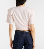 Magda Butrym Cropped floral-appliqué T-shirt