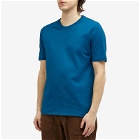 Folk Men's Contrast Sleeve T-Shirt in Prussian Blue