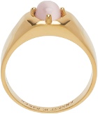 Ernest W. Baker SSENSE Exclusive Gold & Pink Stone Ring