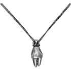 Ann Demeulemeester Silver Short Crab Claw Necklace