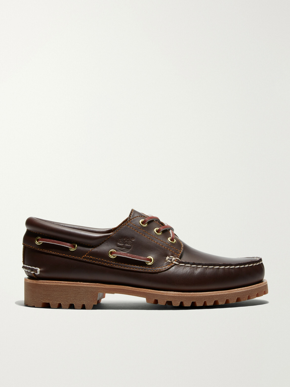 Timberland - Authentic 3-Eye Lug Leather Boat Shoes - Brown