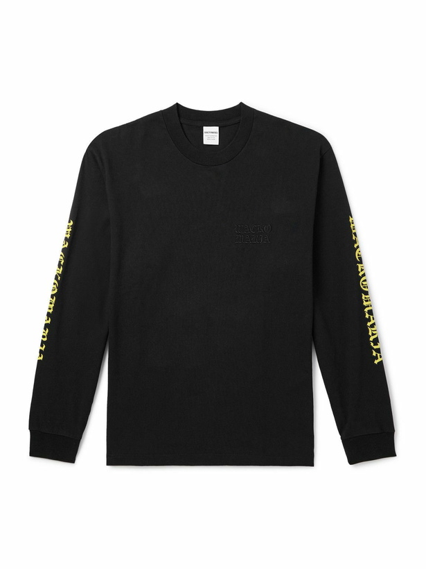 Photo: Wacko Maria - Logo-Embroidered Printed Cotton-Jersey T-Shirt - Black