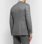 Kingsman - Grey Slim-Fit Double-Breasted Herringbone Wool and Cashmere-Blend Suit Jacket - Gray