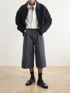 KAPITAL - Wide-Leg Denim Shorts - Black