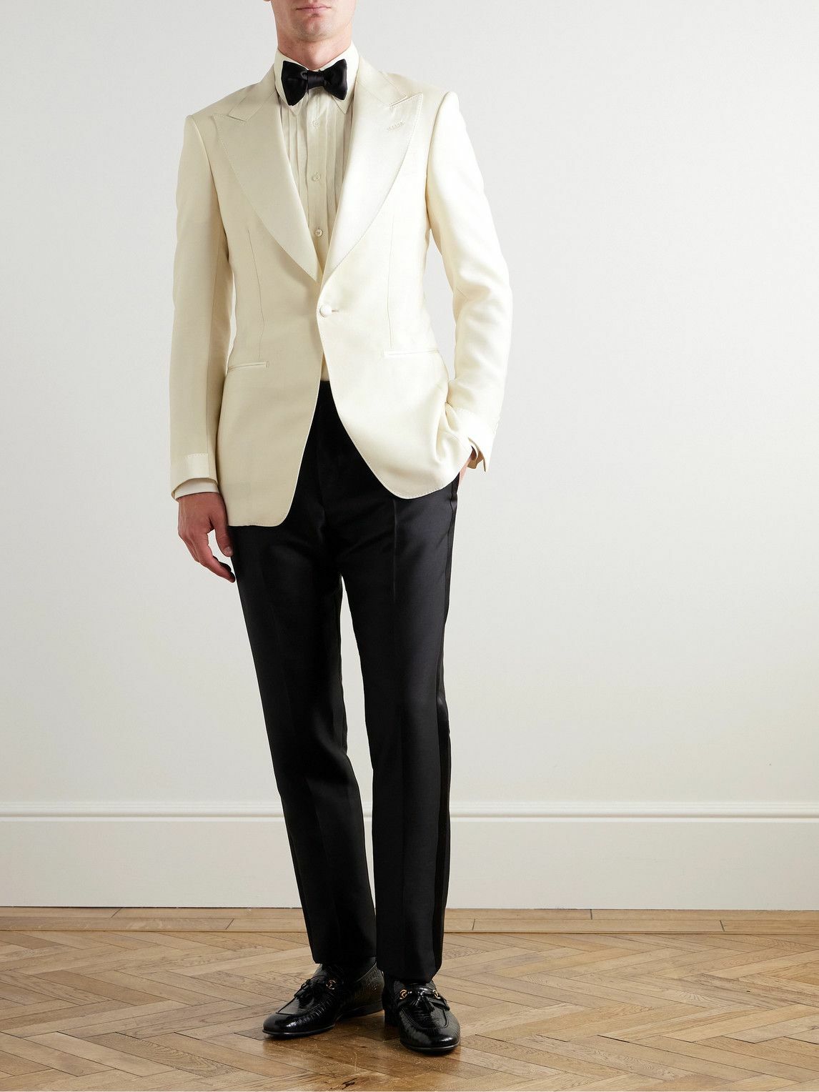 TOM FORD - Pleated Cotton Shirt - Neutrals