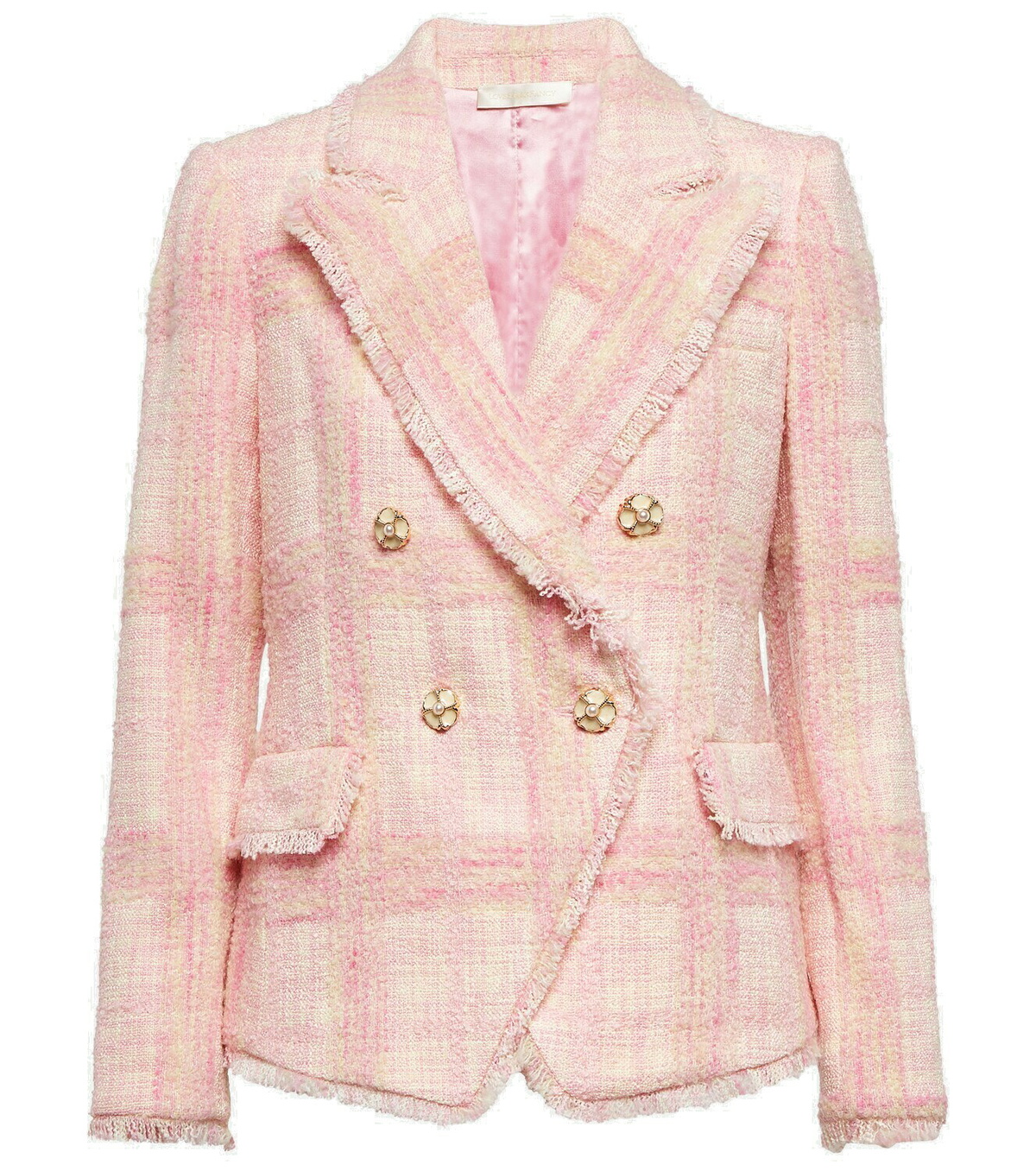 LoveShackFancy Denison double-breasted tweed blazer LoveShackFancy