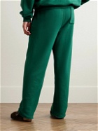 CHERRY LA - Straight-Leg Logo-Appliquéd Cotton-Jersey Sweatpants - Green