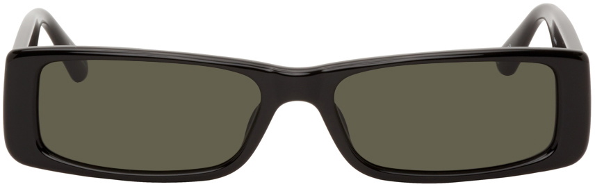 Linda Farrow Dania rectangular sunglasses black Linda Farrow Dania Rectangular Sunglasses in Black - SLOANE  main image 3