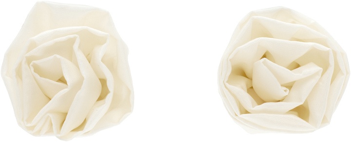 Photo: Simone Rocha Off-White Rose Stud Earrings