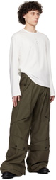CARNET-ARCHIVE White '3 Stitches 3 Metal Plates' Long Sleeve T-shirt