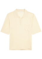 Saint Laurent Wool Polo Shirt Ecru