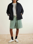 Jil Sander - Straight-Leg Cotton-Terry Drawstring Shorts - Green