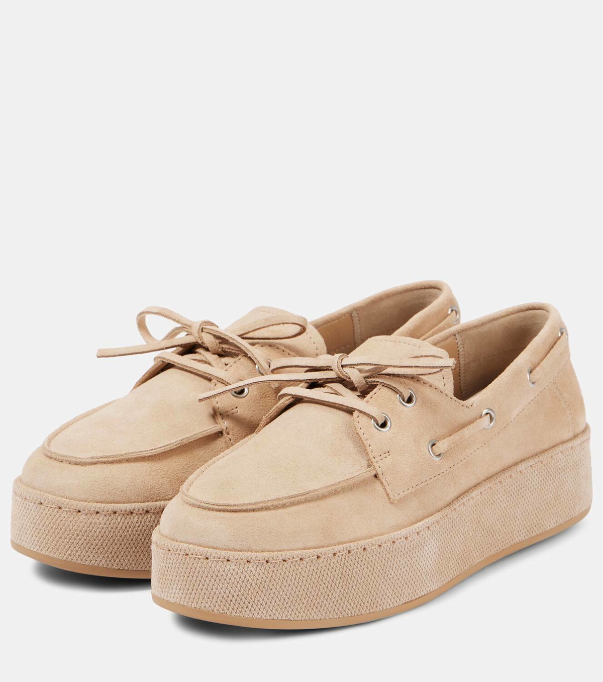 Hogan H681 suede platform boat shoes