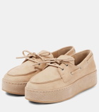 Hogan H681 suede platform boat shoes