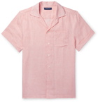Frescobol Carioca - Camp-Collar Linen Shirt - Pink