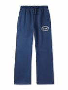 Cherry Los Angeles - Navajo Straight-Leg Logo-Embroidered Cotton-Jersey Sweatpants - Blue