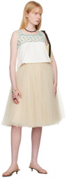 Bode Off-White Ripple Lace Tank Top