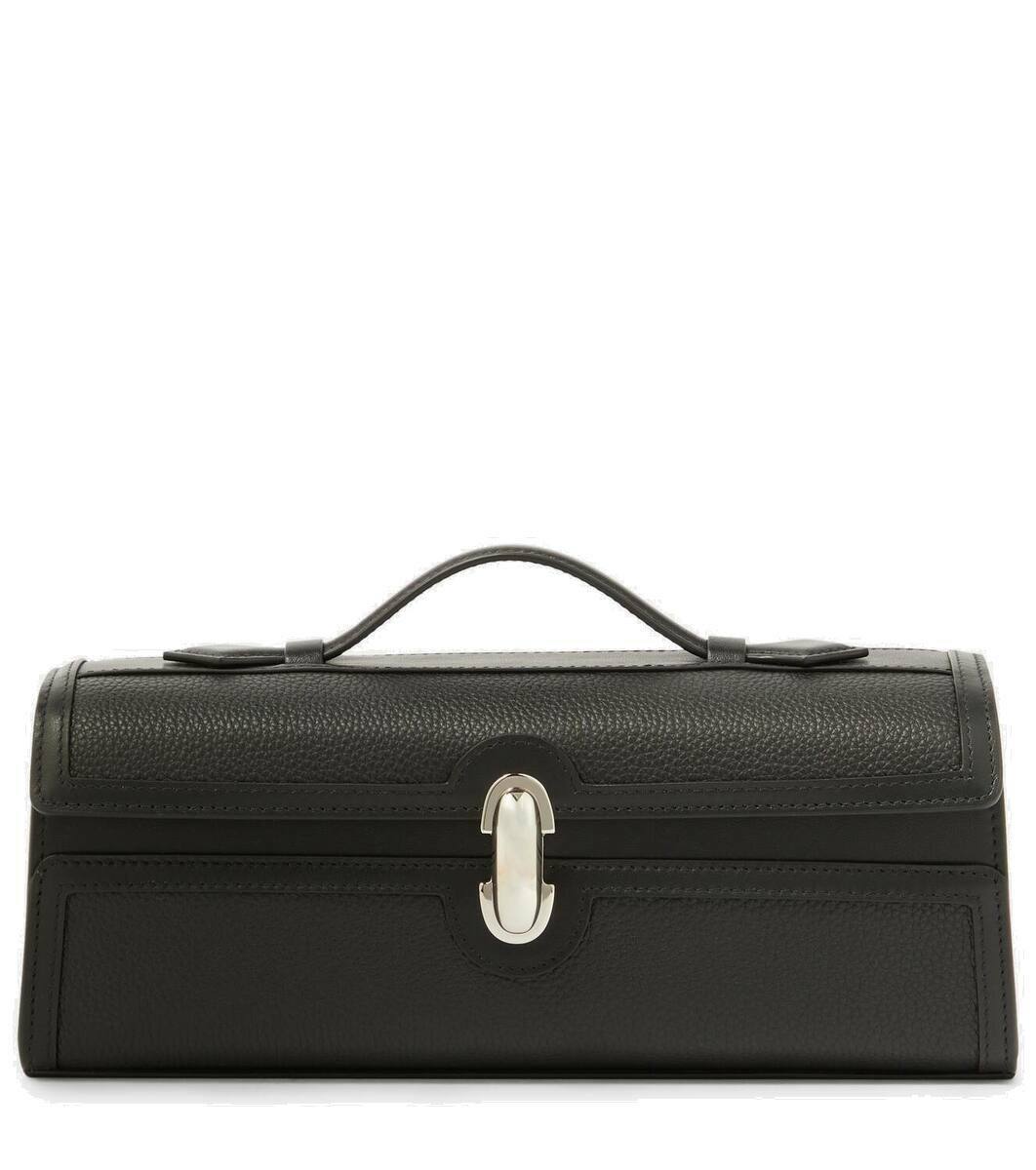 トートバッグ SAVETTE SYMMETRY POCHETTE IN SMOOTH CALF LEATHER Symmetry Pochette leather tote bag in brown - Savette